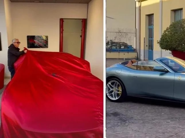 Fedez e la nuova Ferrari Roma